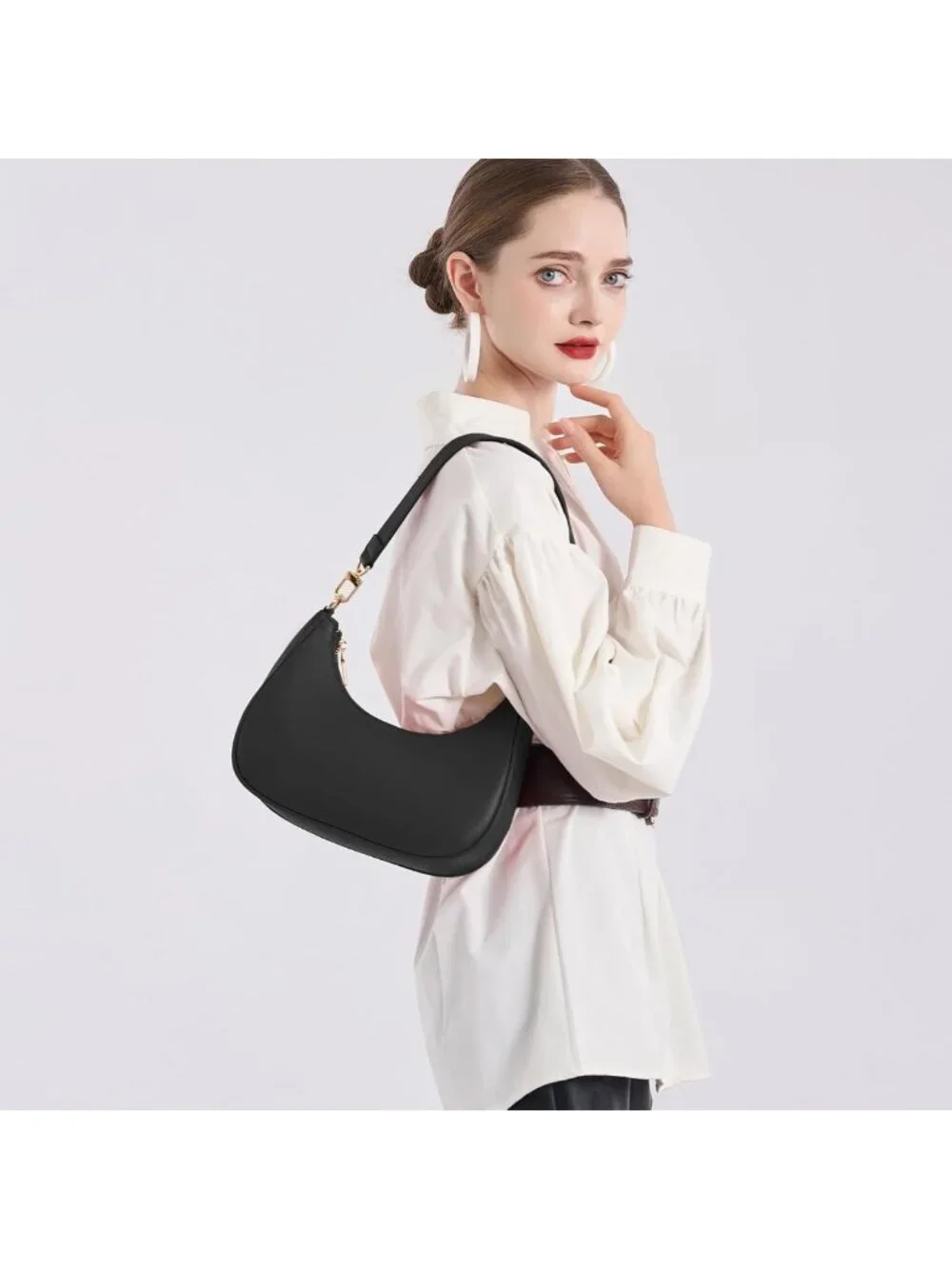 Cute Vintage Hobo Shoulder Bag - Lightweight Zipper Handbag for Dating